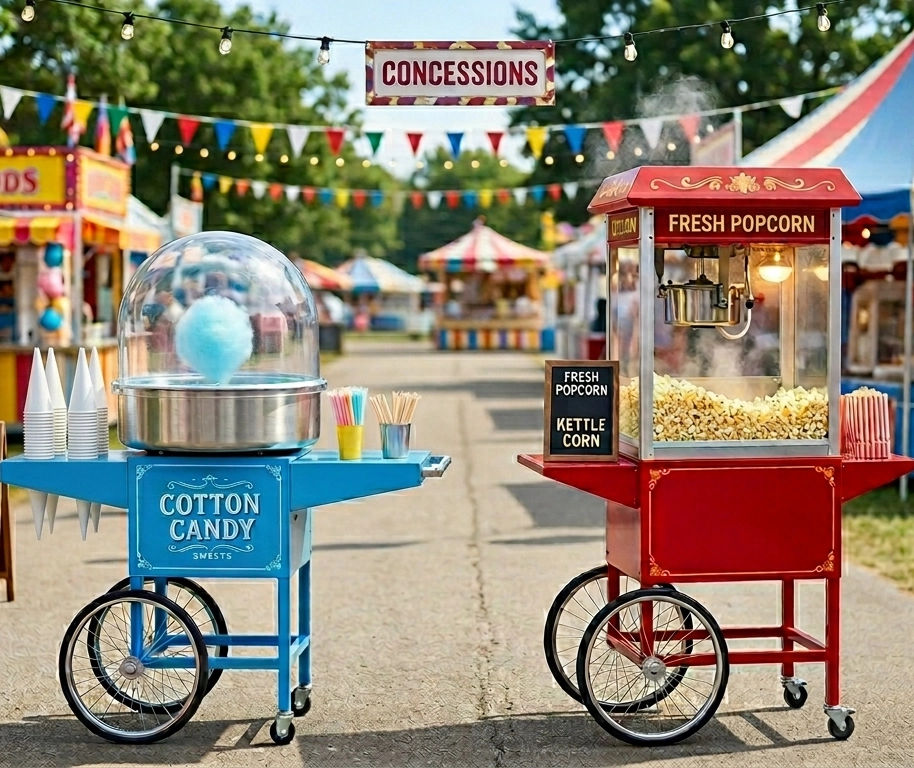 Popcorn Machine & Cotton Candy Machine