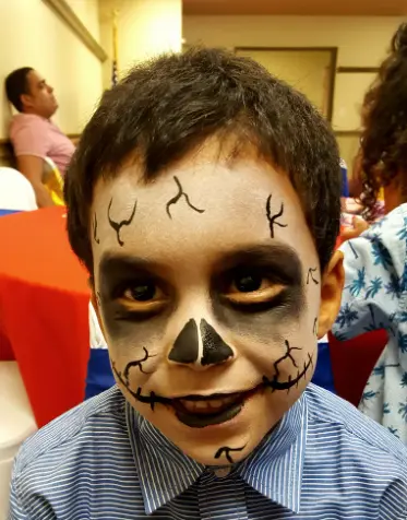 Spider-Man face paint