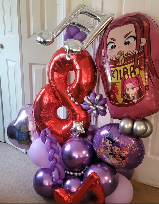 KPOP Demon Hunter Balloon Bouquet