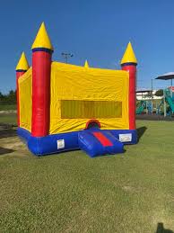 Modular Bouncy Castle setup in backyard